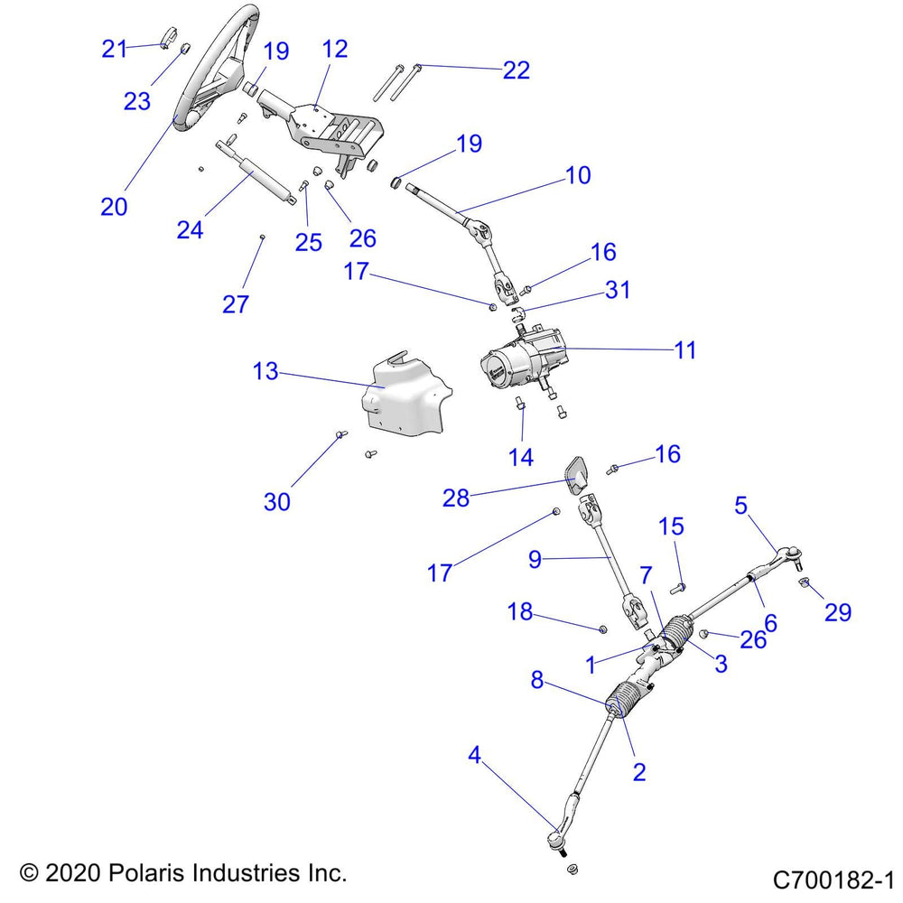 
                      
                        Polaris Ranger Power Steering Assembly, Genuine OEM Part 2414882, Qty 1
                      
                    