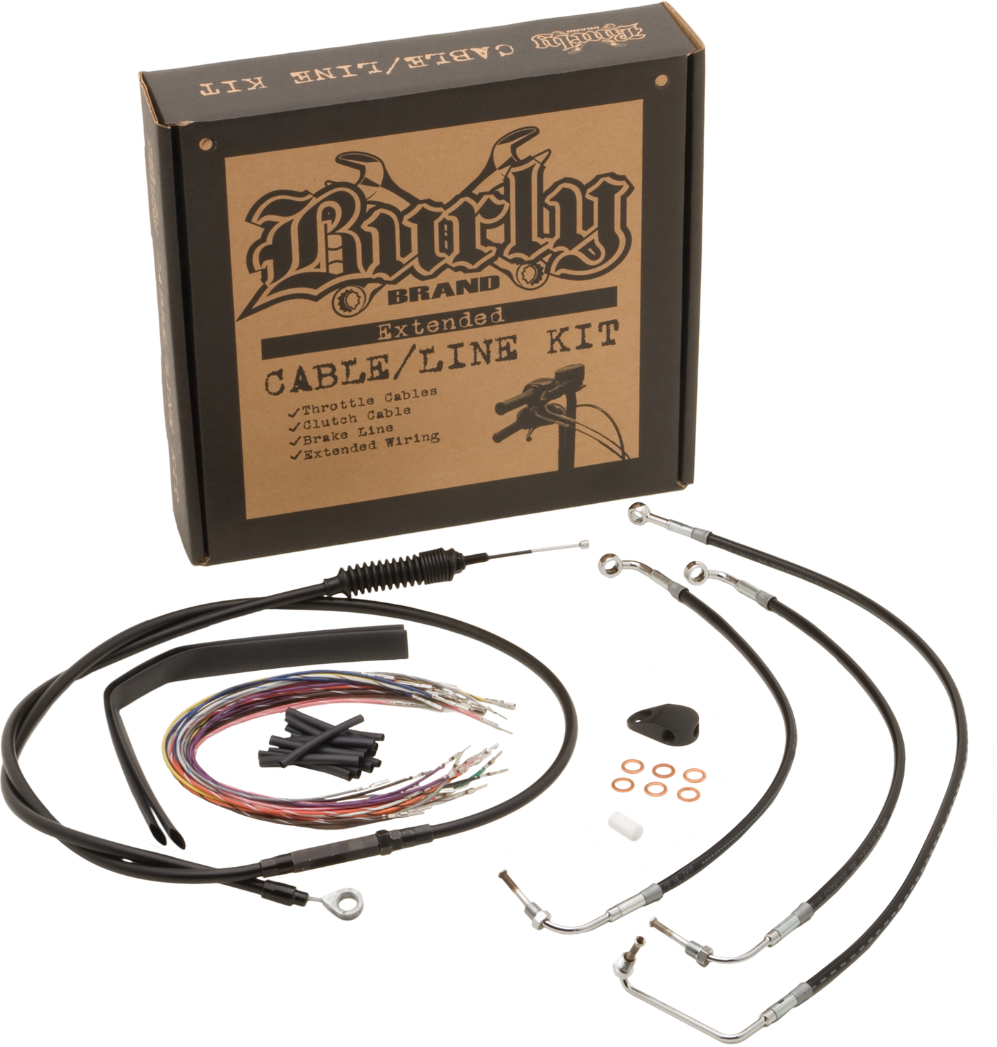 Burly Cntrl Kit 16" Ape Black Abs