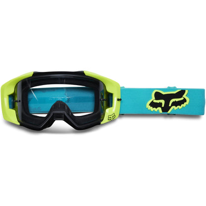 Fox Racing Vue Motocross Goggle, STRAY Teal - Clear Lens