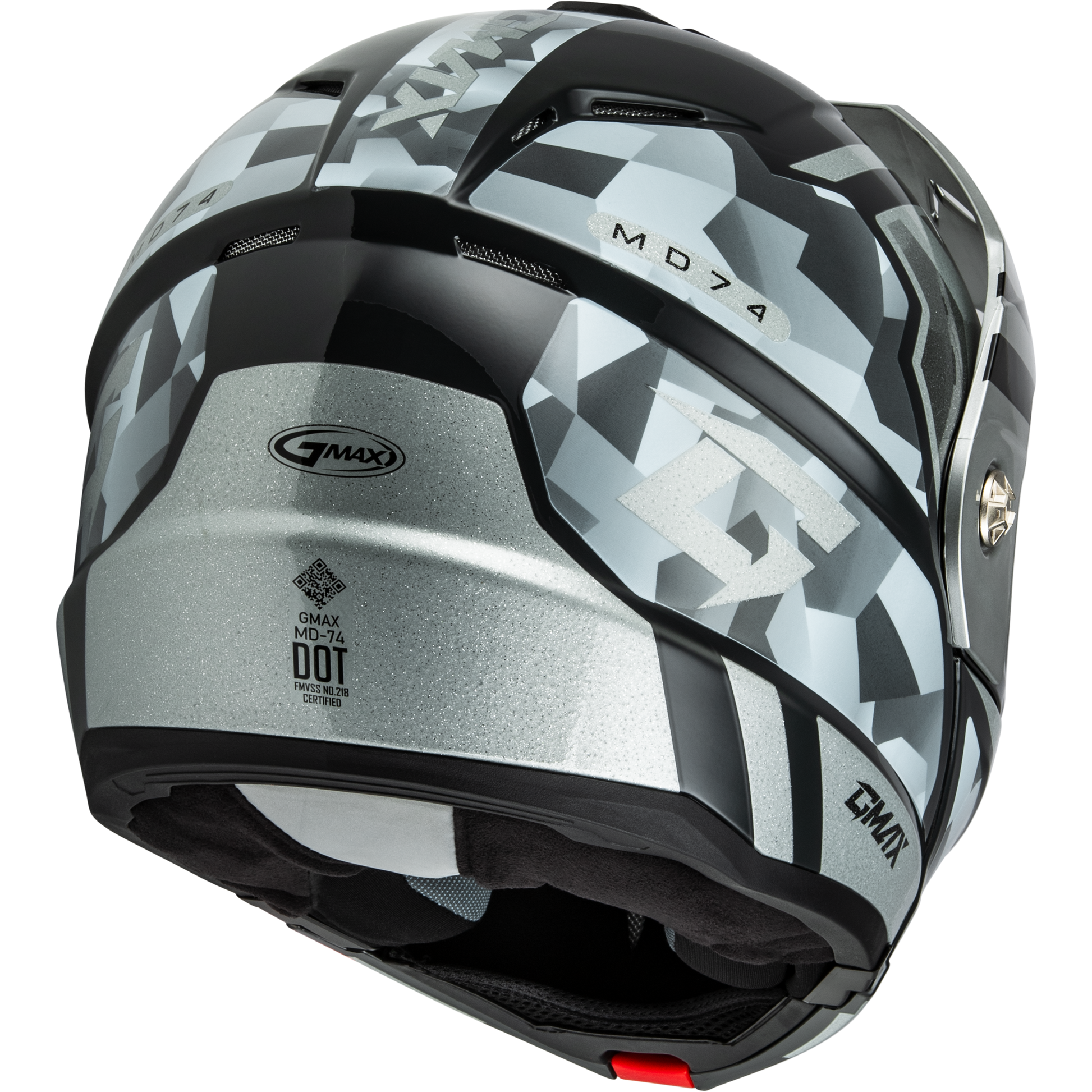 Md 74 Striker Modular Helmet W Slvr Shield Slvr/Blu Mtlc Md
