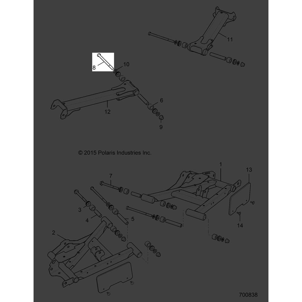 Polaris Ranger Hex Head Screw, 10 mm x 1.25 mm x 140 mm, Genuine OEM Part 7519897, Qty 1