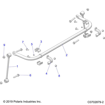 Polaris RZR Stabilizer Bar Linkage Assembly, Genuine OEM Part 1544079, Qty 1