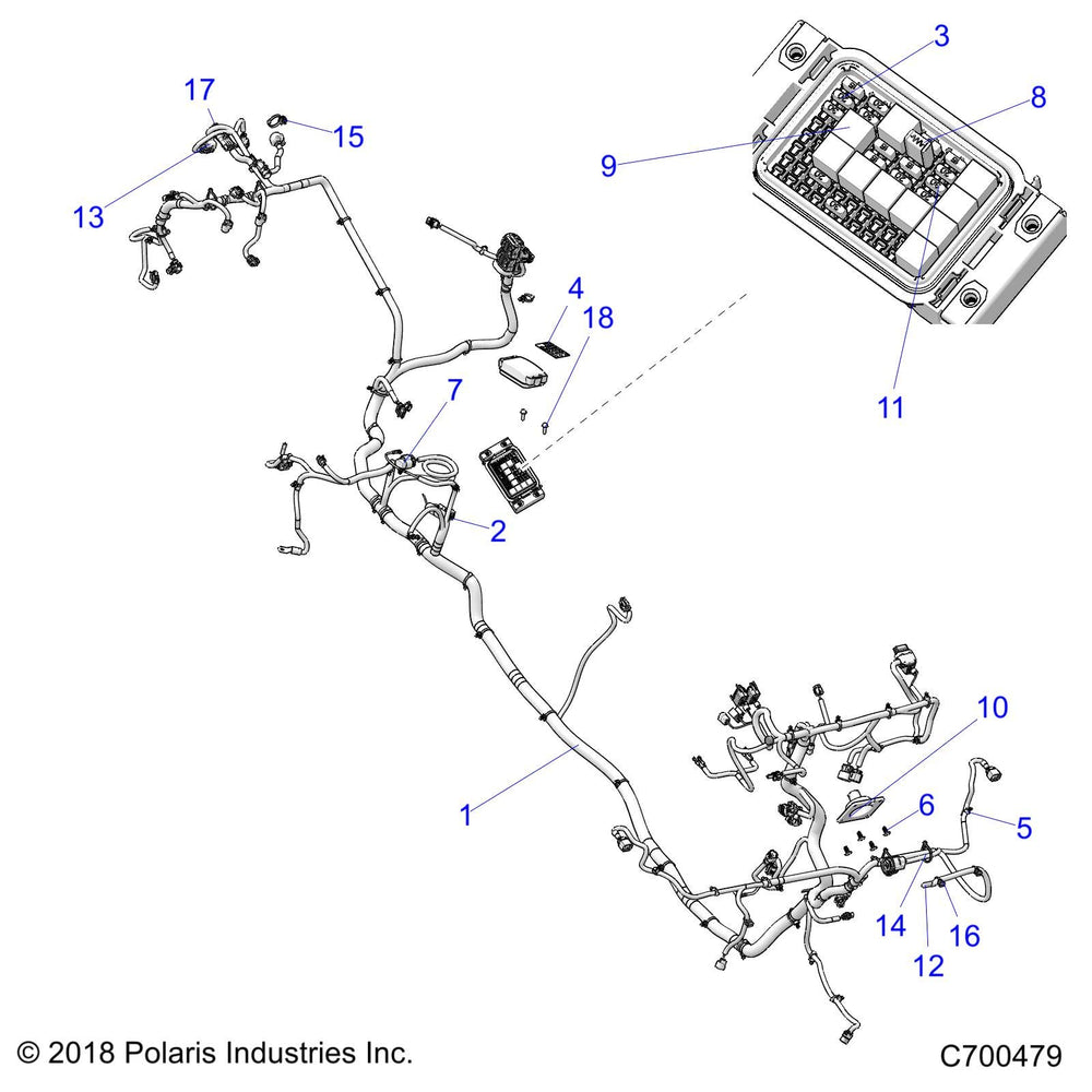 
                      
                        Polaris Ranger Chassis Harness, HVAC, Crew, Genuine OEM Part 2415016, Qty 1
                      
                    