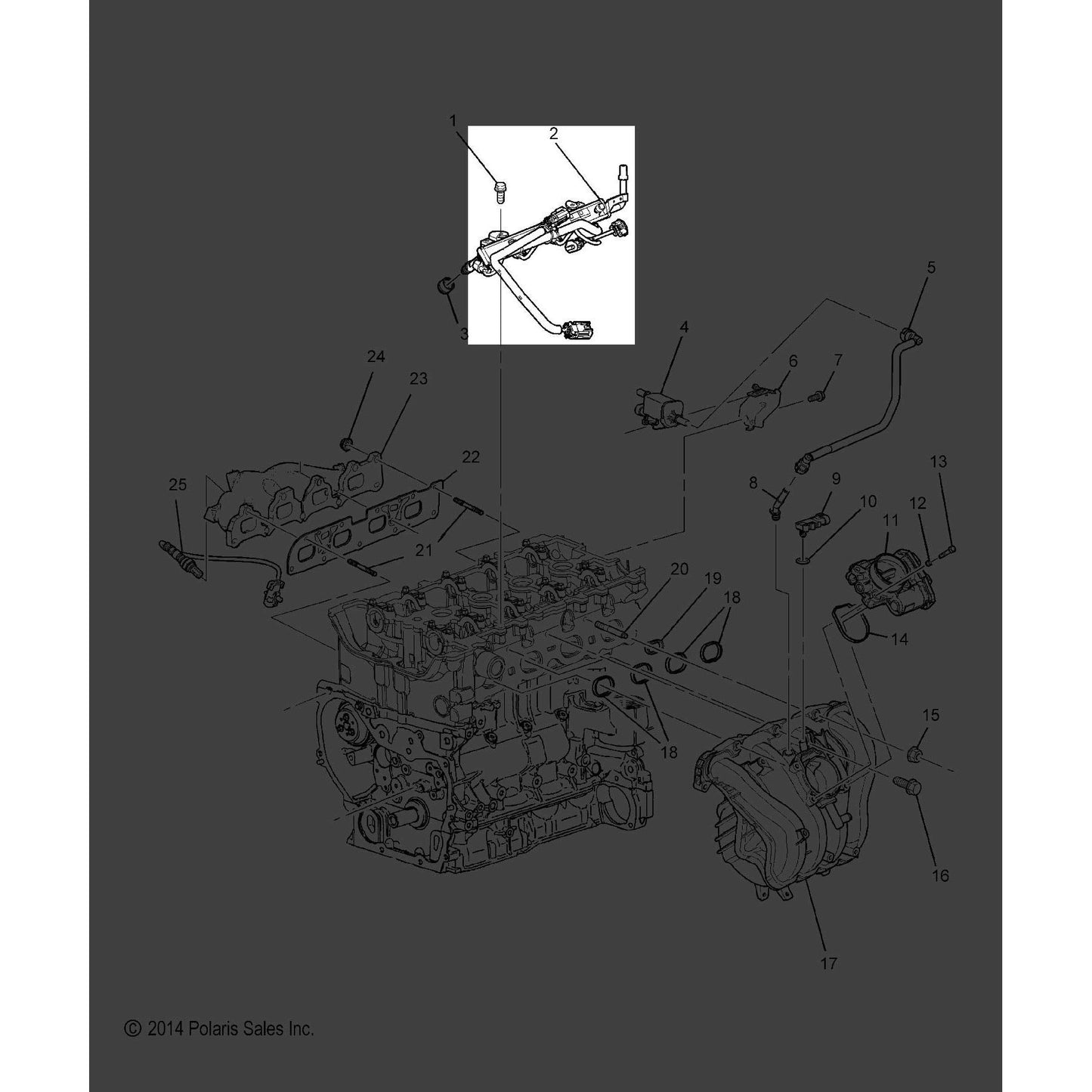 Polaris Slingshot Injector, GM, Genuine OEM Part 12613163, Qty 1