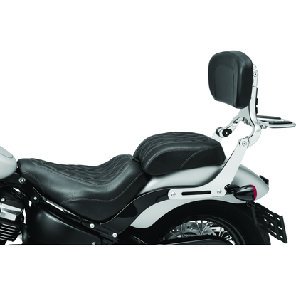 Kuryakyn Fixed Mounts Multi-Purpose Driver & Passenger Backrest 18-Up Softail Black