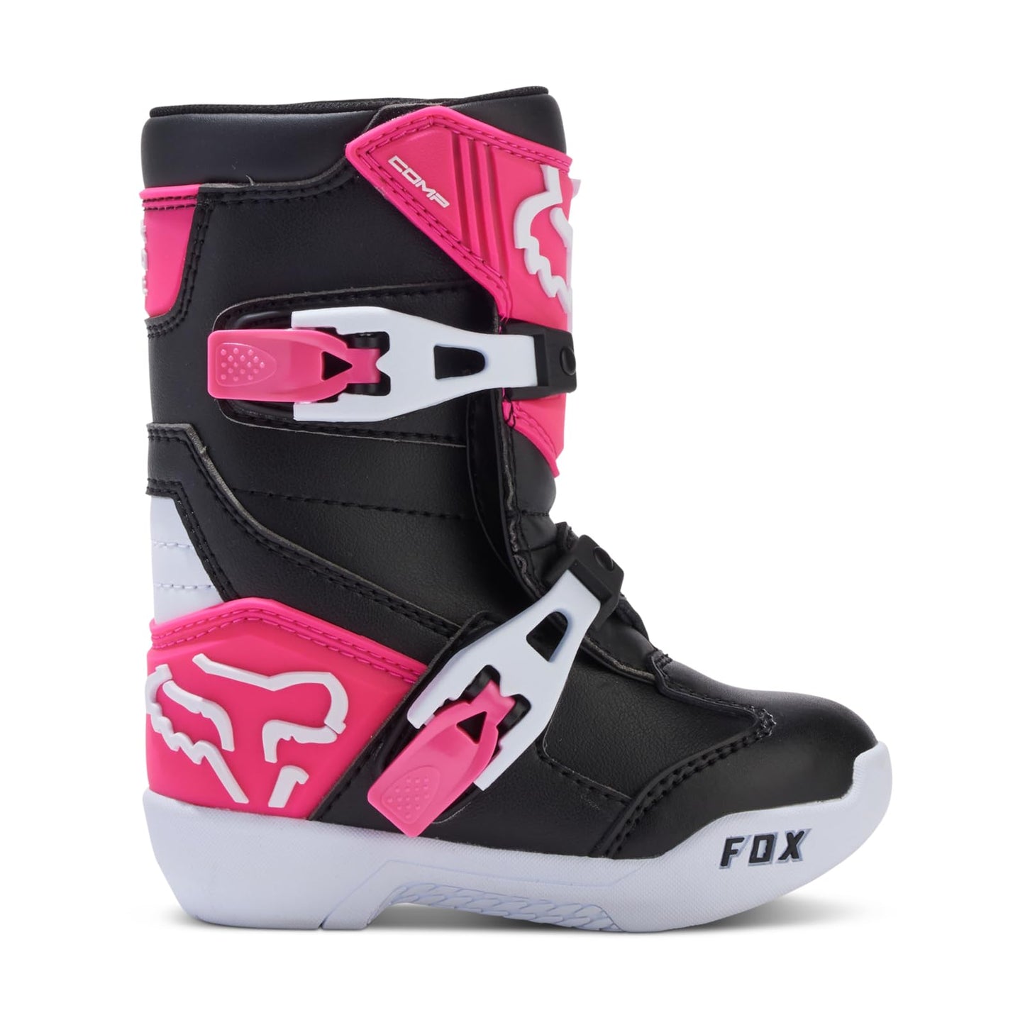 FOX RACING KIDS COMP MOTOCROSS BOOTS, BLACK/PINK, 12