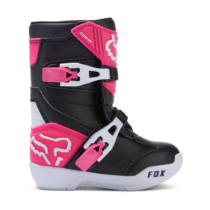 FOX RACING KIDS COMP MOTOCROSS BOOTS, BLACK/PINK, 12