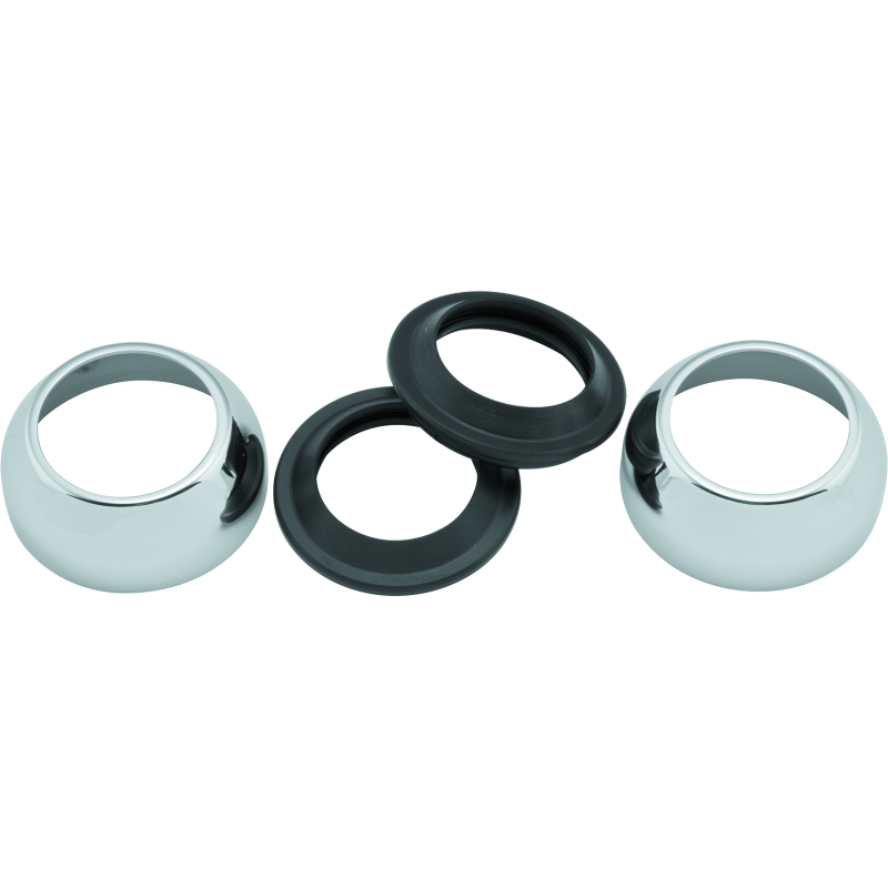 Bikers Choice 88 Up XL FXR FXD 39MM Chrome Fork Boots With Dust Shield