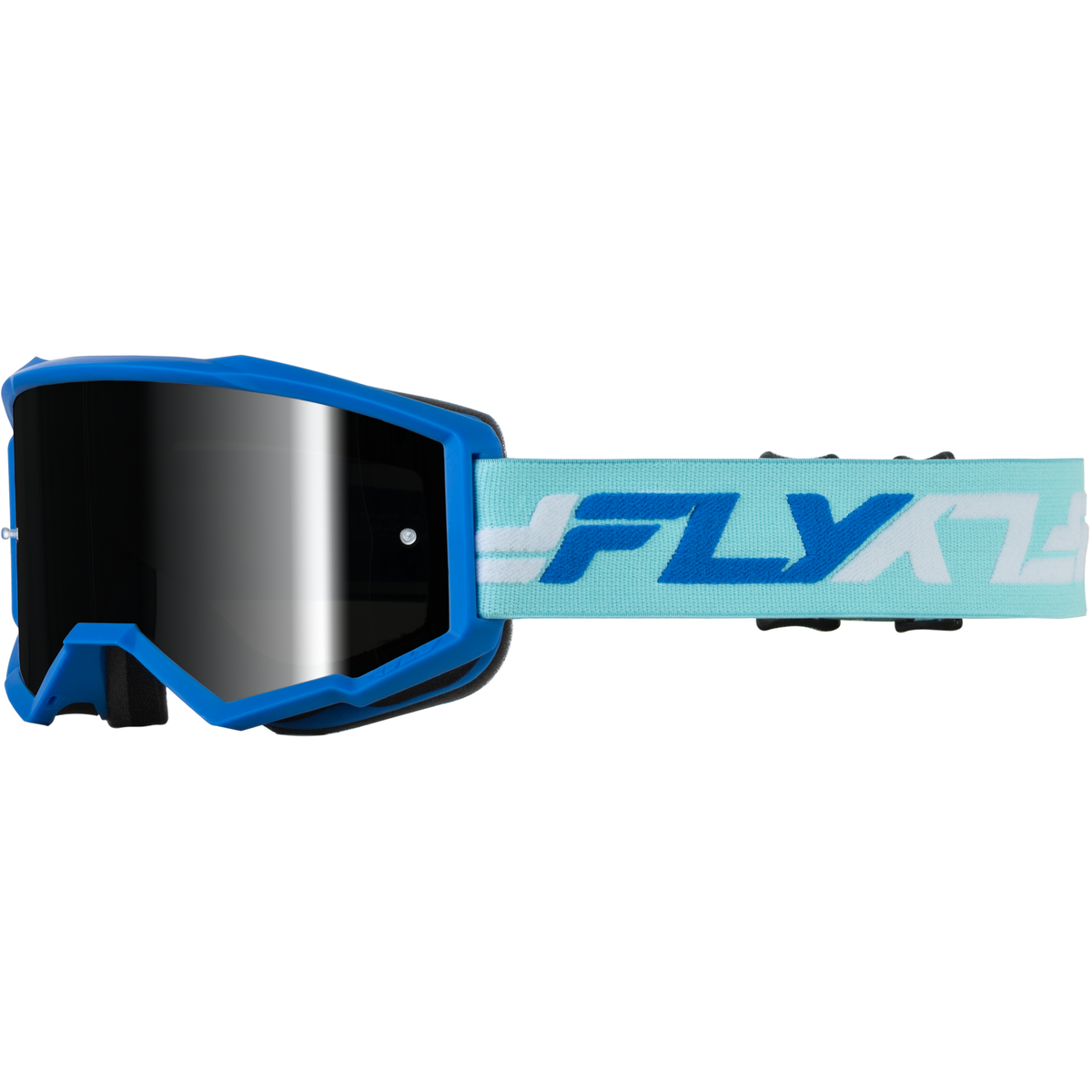 Youth Zone Goggle Blue/White W/ Black Mirror/Smoke Lens