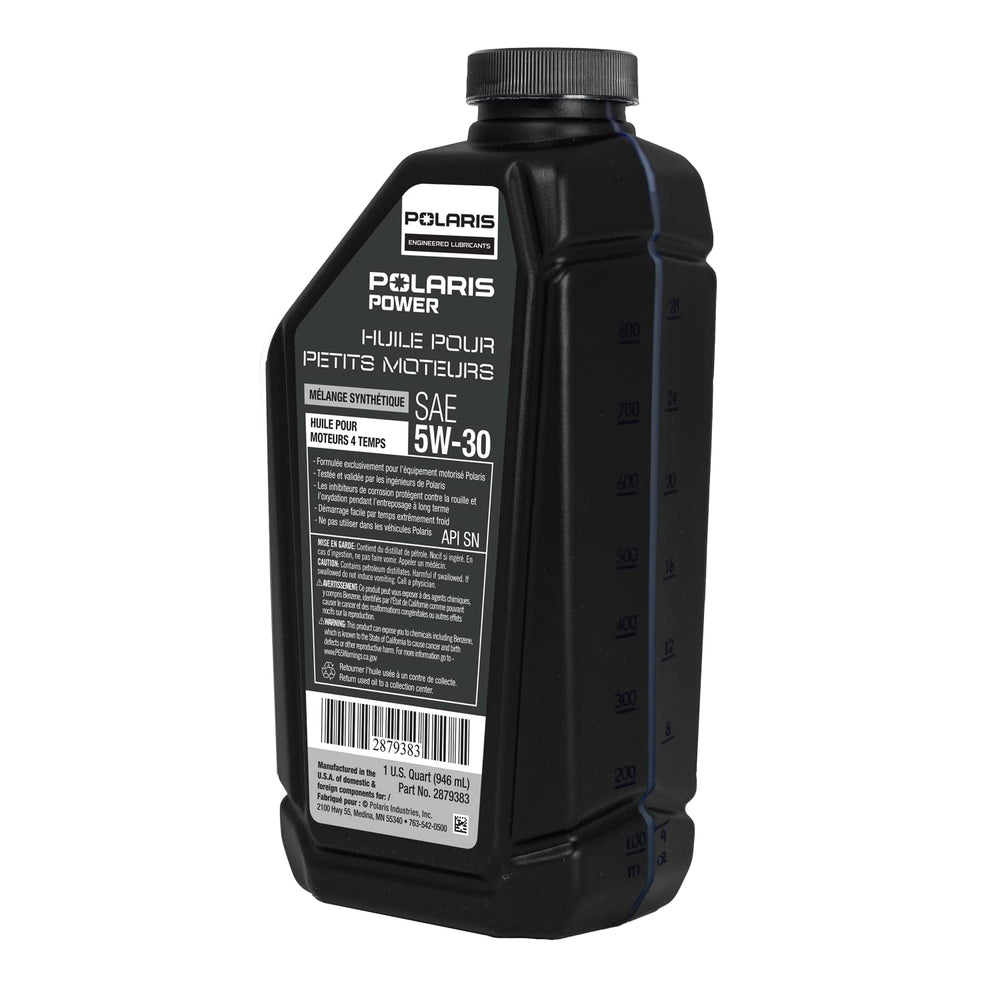 
                      
                        Polaris Synthetic Oil 5W-30 SAE for Portable Generators With Small 4 Cycle Engines, Power Equipment Only, Rust and Oxidation Preventative, Easy Starting in Extreme Cold, 1 Quart, Qty 1-2879383
                      
                    