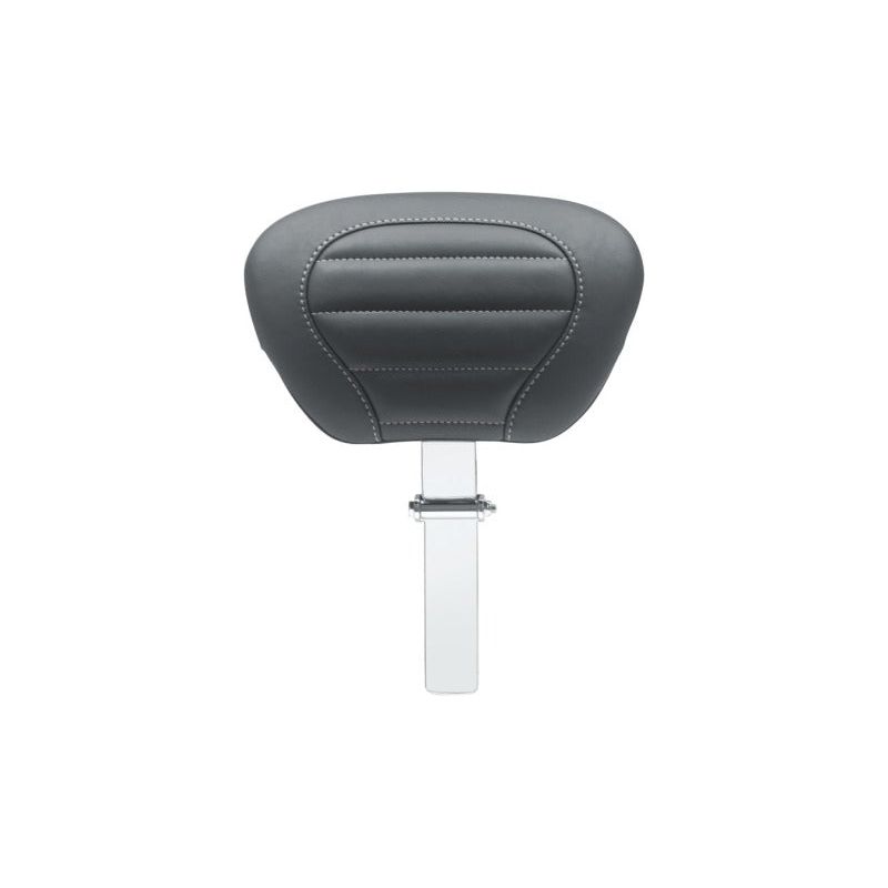 Mustang 08-21 HD Electra Glide,Rd Glide,Rd King,Str Glide Driver Backrest - Black w/ Grey Stitching