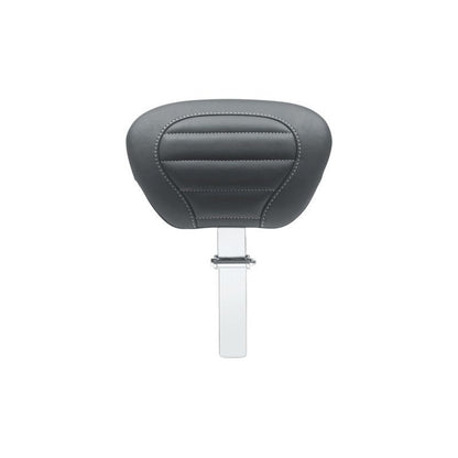 Mustang 08-21 HD Electra Glide,Rd Glide,Rd King,Str Glide Driver Backrest - Black w/ Grey Stitching