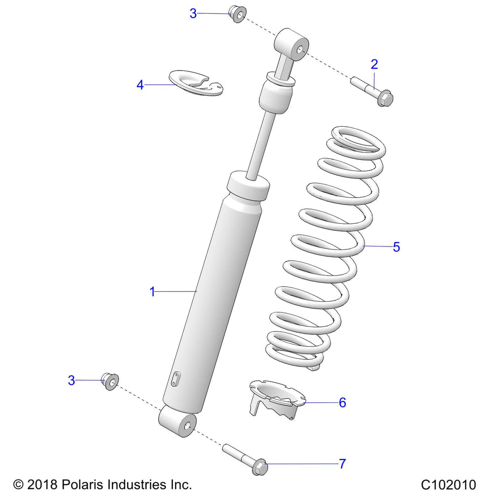 
                      
                        Polaris ATV Spring, Lime Squeeze, Genuine OEM Part 7044129-630, Qty 1
                      
                    