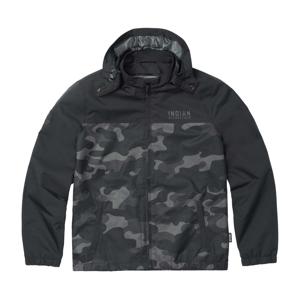 Indian Motorcycle Men's Casual Camo Jacket, Black - L - 286285406