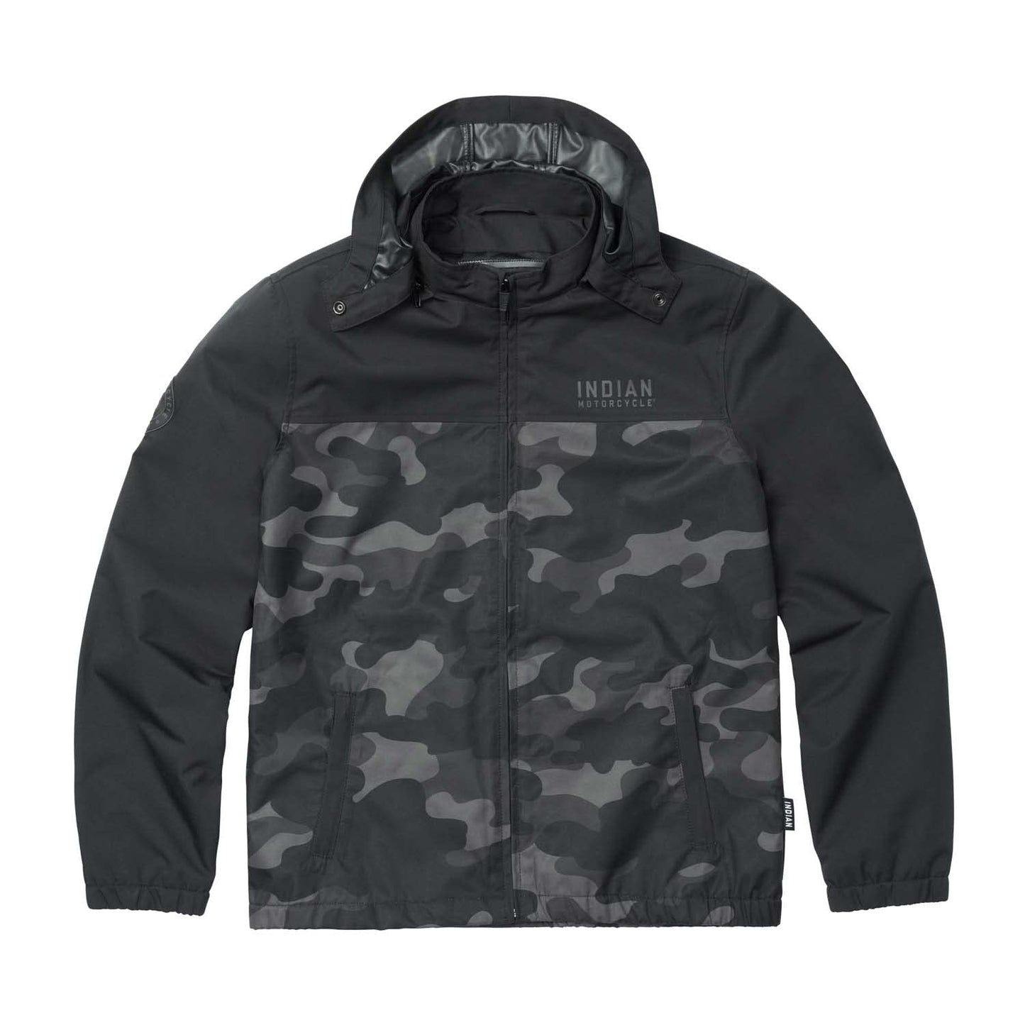 Indian Motorcycle Men's Casual Camo Jacket, Black - L - 286285406