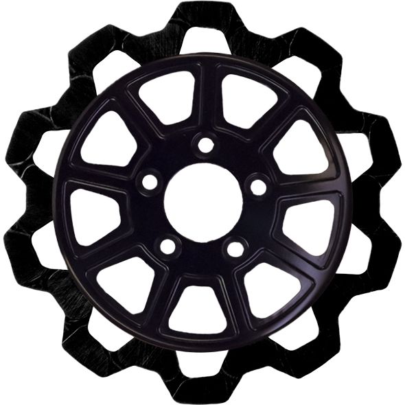 9 Spoke Rotor  Rear Blk/Blk Bow Tie 11.8" 7mm