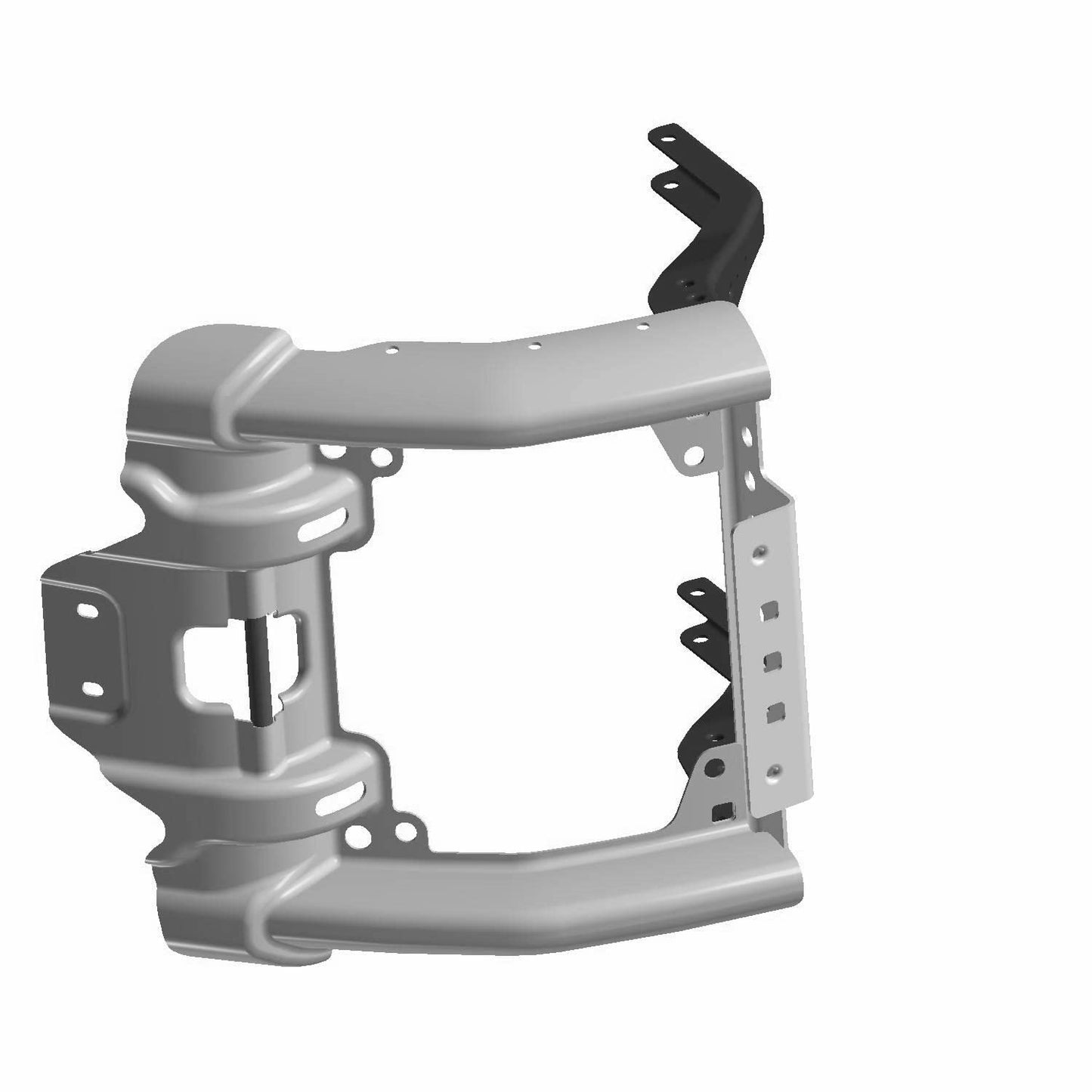 Polaris ATV Front Brushguard Under Frame, Medium Gloss Medium Gloss Black, Genuine OEM Part 1017050-067, Qty 1