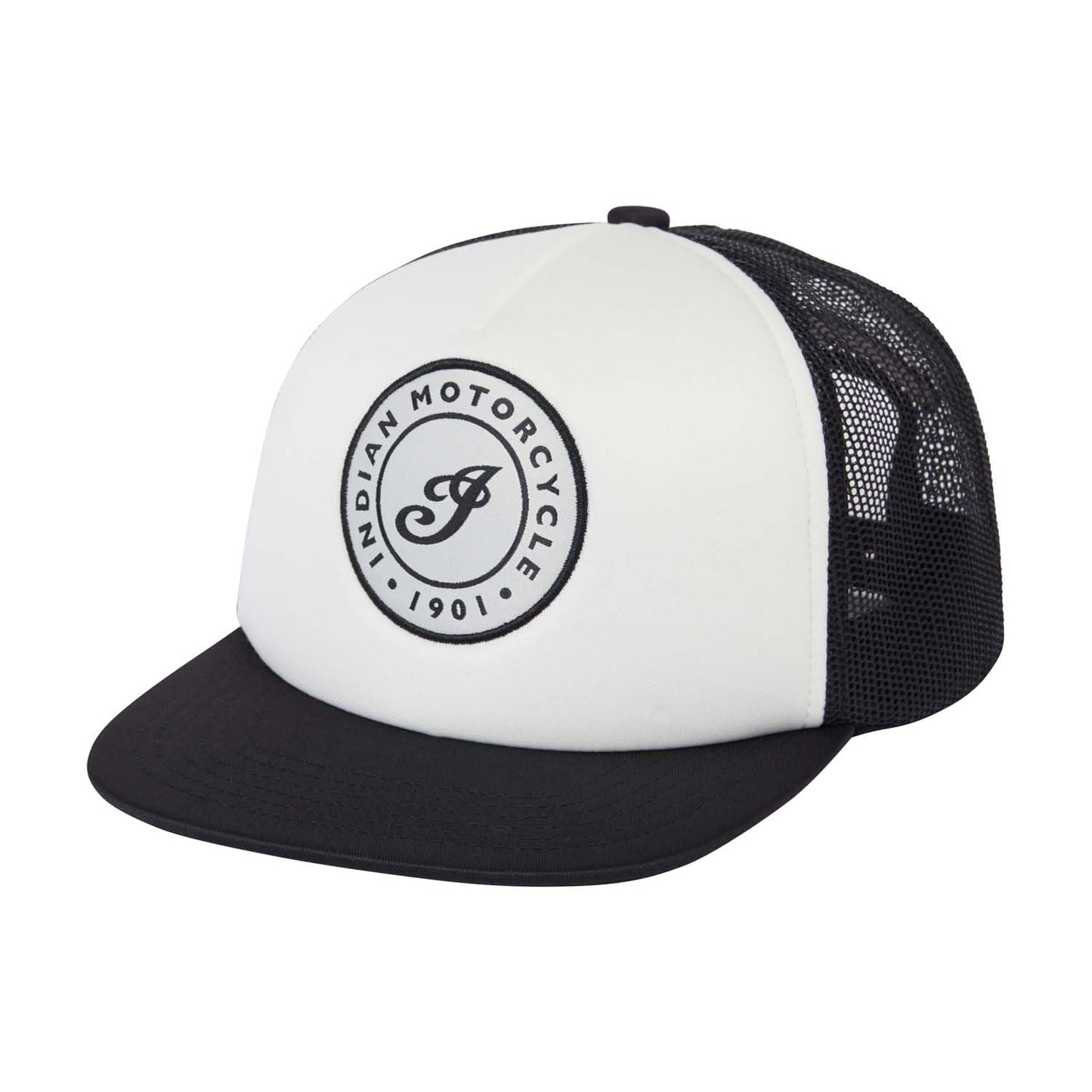 Indian Motorcycle Black and White I Script Flat Peak Cap, Multi - O/S - 2833443