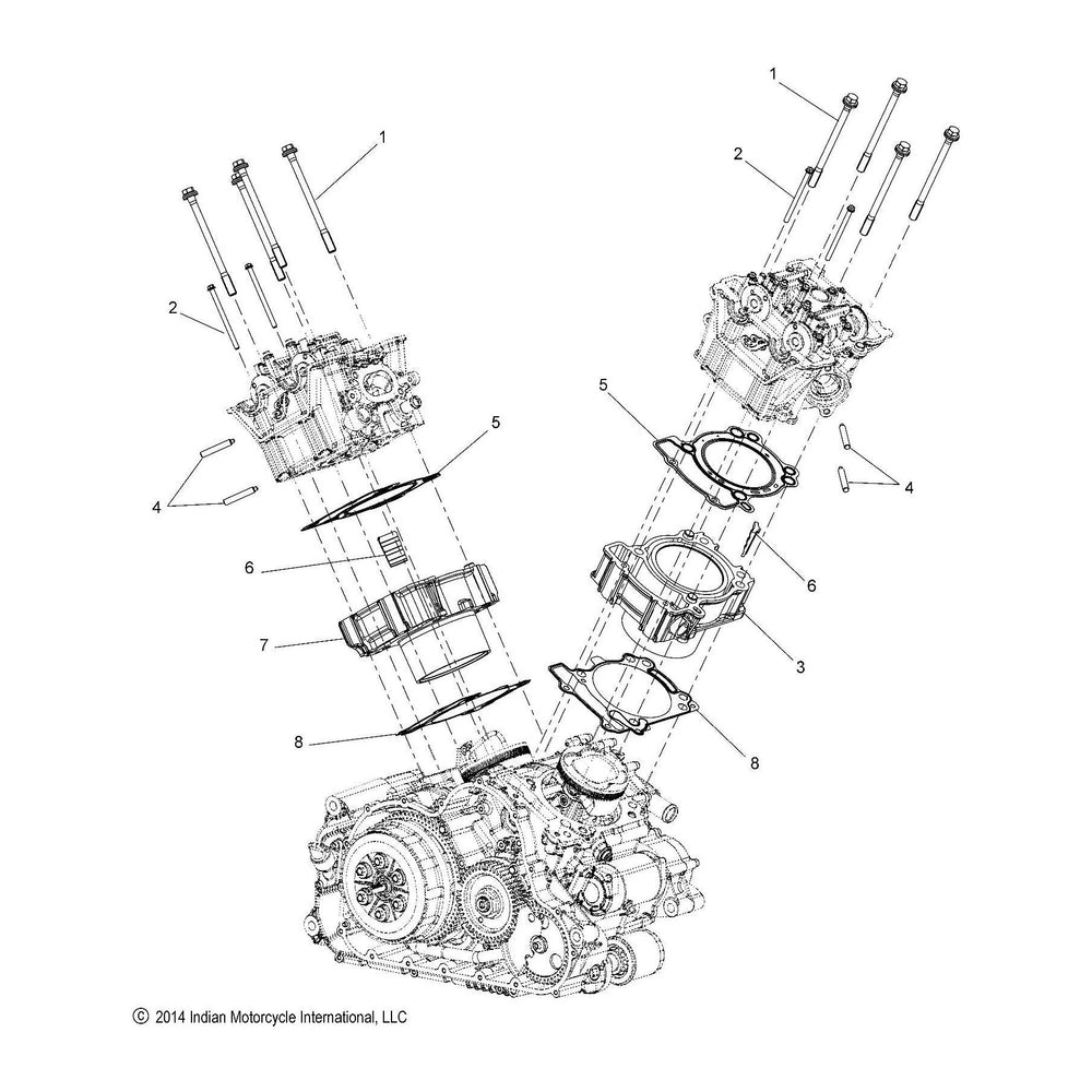 
                      
                        Indian Motorcycle Cylinder Head Gasket, Rear, Genuine OEM Part 5814185, Qty 1
                      
                    