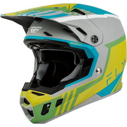 Youth Formula Cc Strike Helmet Matte Grey/Green/Teal Yl