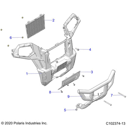 Polaris ATV Winch Cover, Black, Genuine OEM Part 5439740-070, Qty 1