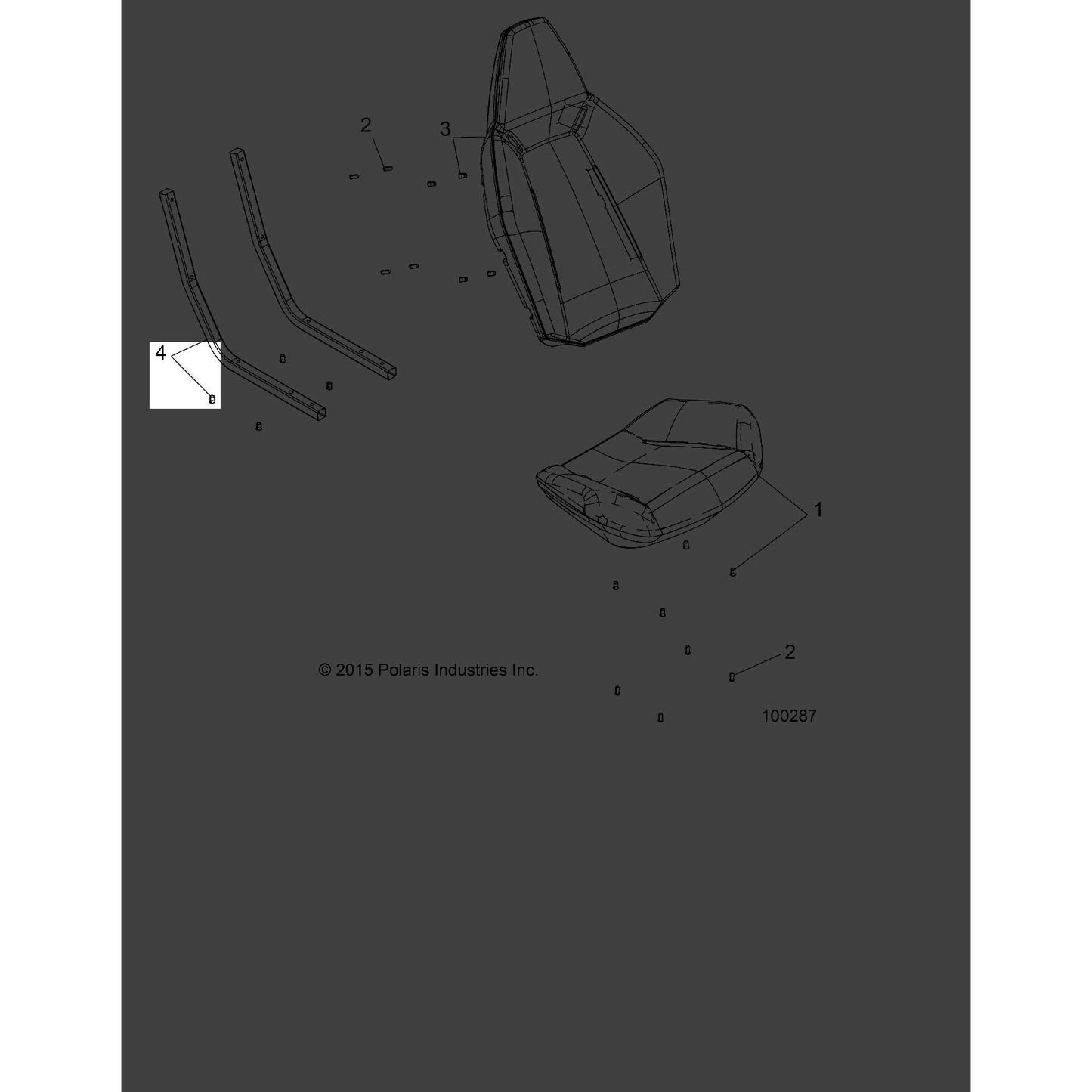 Polaris ATV Hex Head Insert, 1/4-20, Genuine OEM Part 7547798, Qty 1