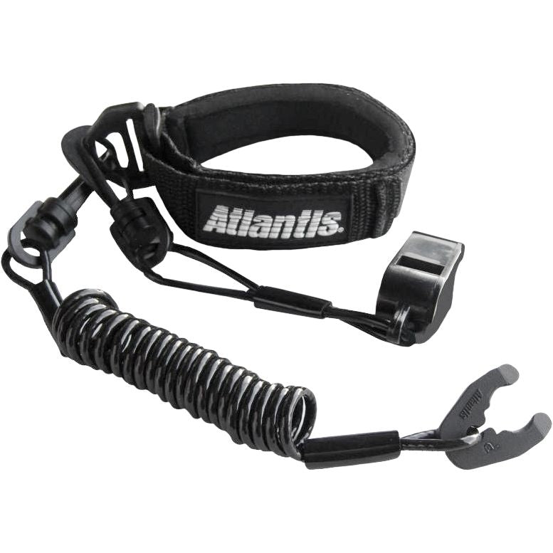 Pro Floating Wrist Lanyard Black W/Whistle