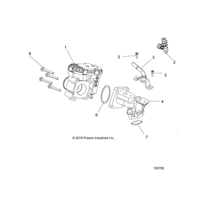 Polaris RZR Injector, EV14, Genuine OEM Part 1205584, Qty 1