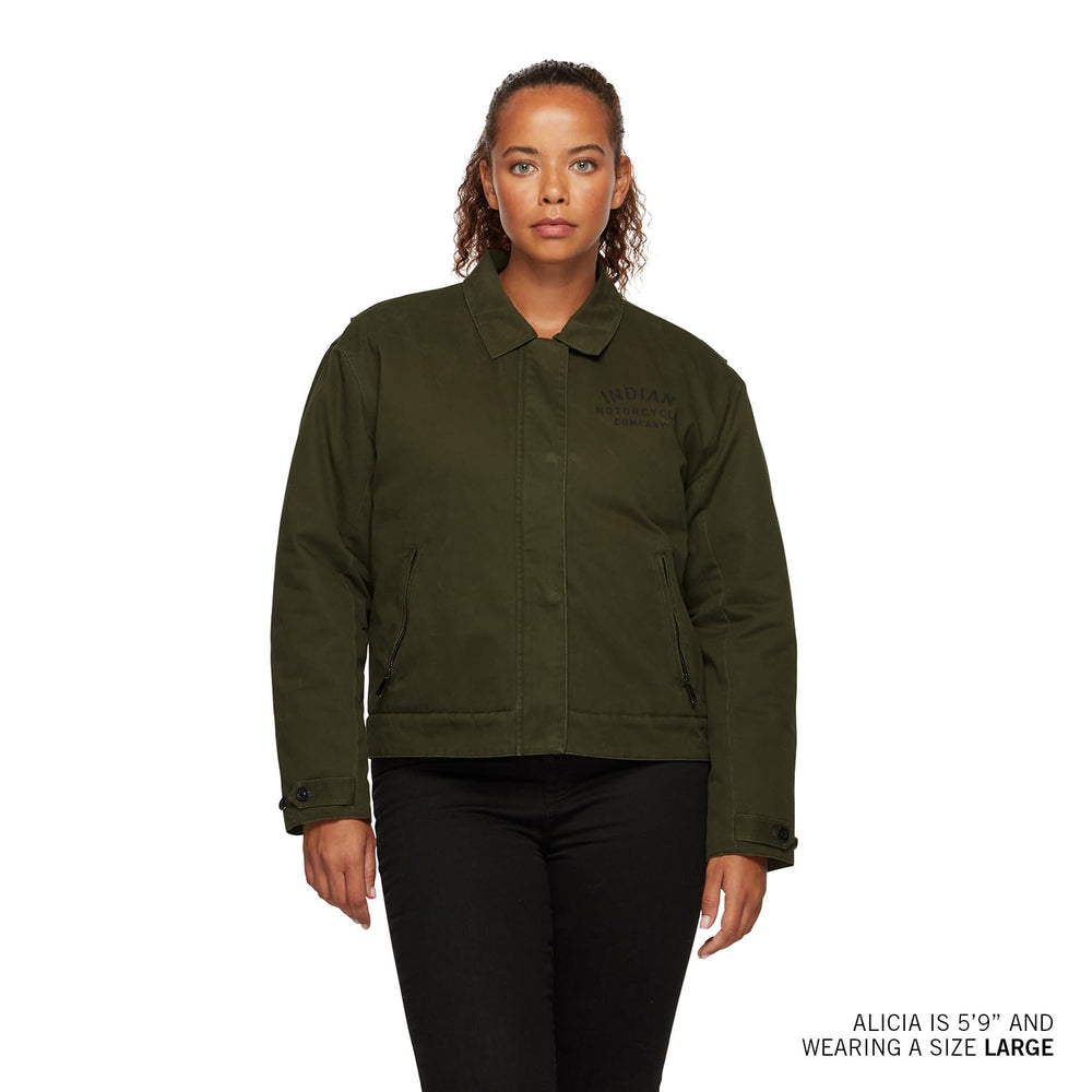
                      
                        Indian Motorcycle Women's Bobbi Jacket, Dark Green - M - 286464703
                      
                    