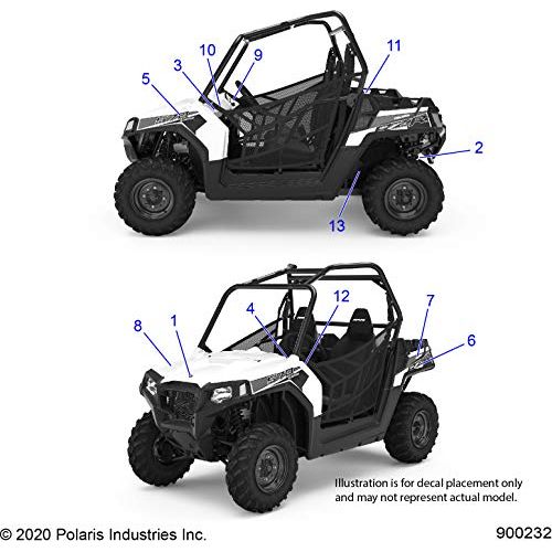Polaris Off Road Decal-Box,BTM,RZR,LH [A2], Genuine OEM Part 7192922, Qty 1