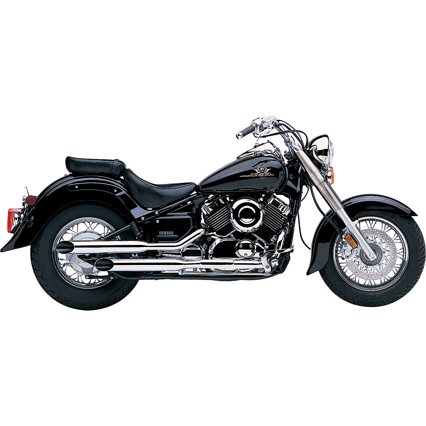 Blvd Slashcut Slip On Chrome Yam V Star 650