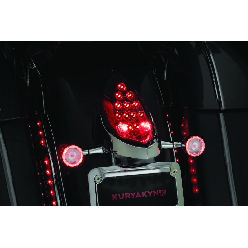Kuryakyn Rear Turn Signal & License Plate Mount Indian Chrome
