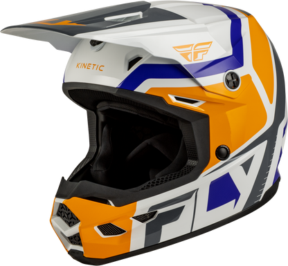 Youth Kinetic Scrap Helmet White/Orange/Blue/Grey Ys