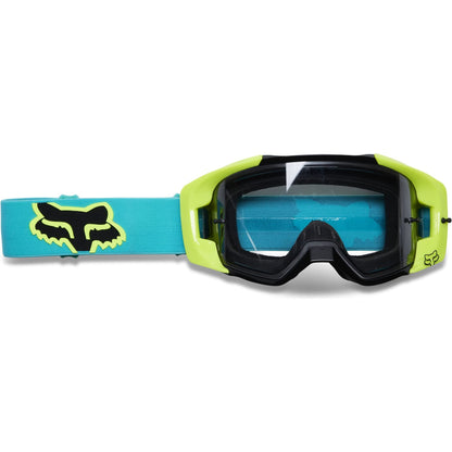 Fox Racing Vue Motocross Goggle, STRAY Teal - Clear Lens