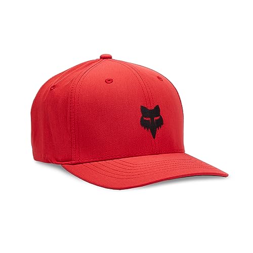 Fox Racing Men's Standard Fox Head Select Flexfit HAT, Flame RED, Large