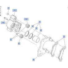 Polaris ATV Brake Caliper, Front, Left, 1.19 mm, Genuine OEM Part 1911540, Qty 1