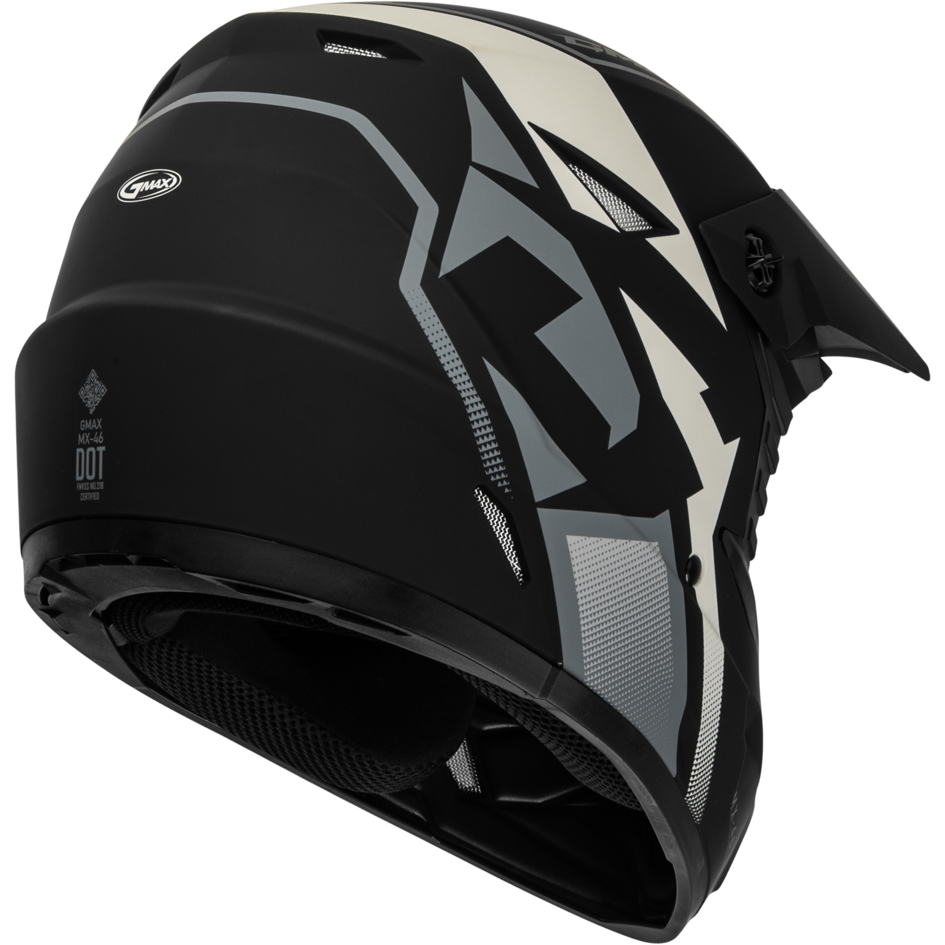 Mx 46 Compound Helmet Matte Black/Grey/White 2x