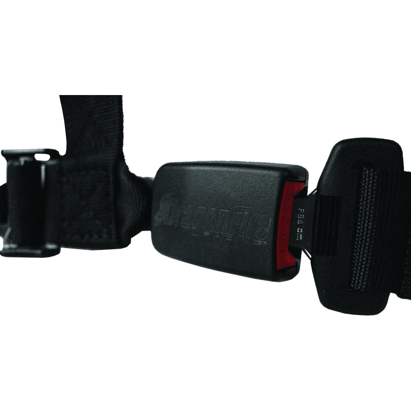 DragonFire Racing Harness H-Style- 4-Point- EZ-Adjust- 3in Buckle- Black
