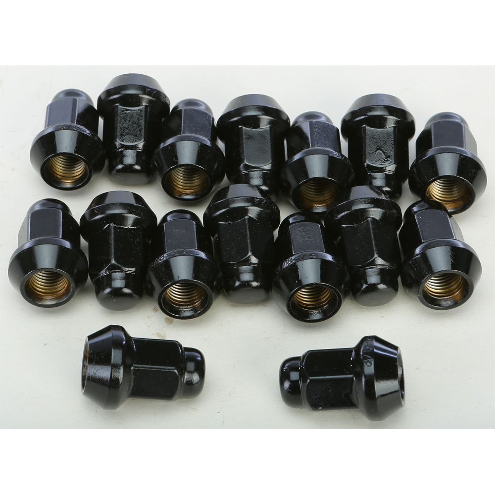 Lug Nuts Black Pol 3/8" 24 60' Tapered 16/Pk