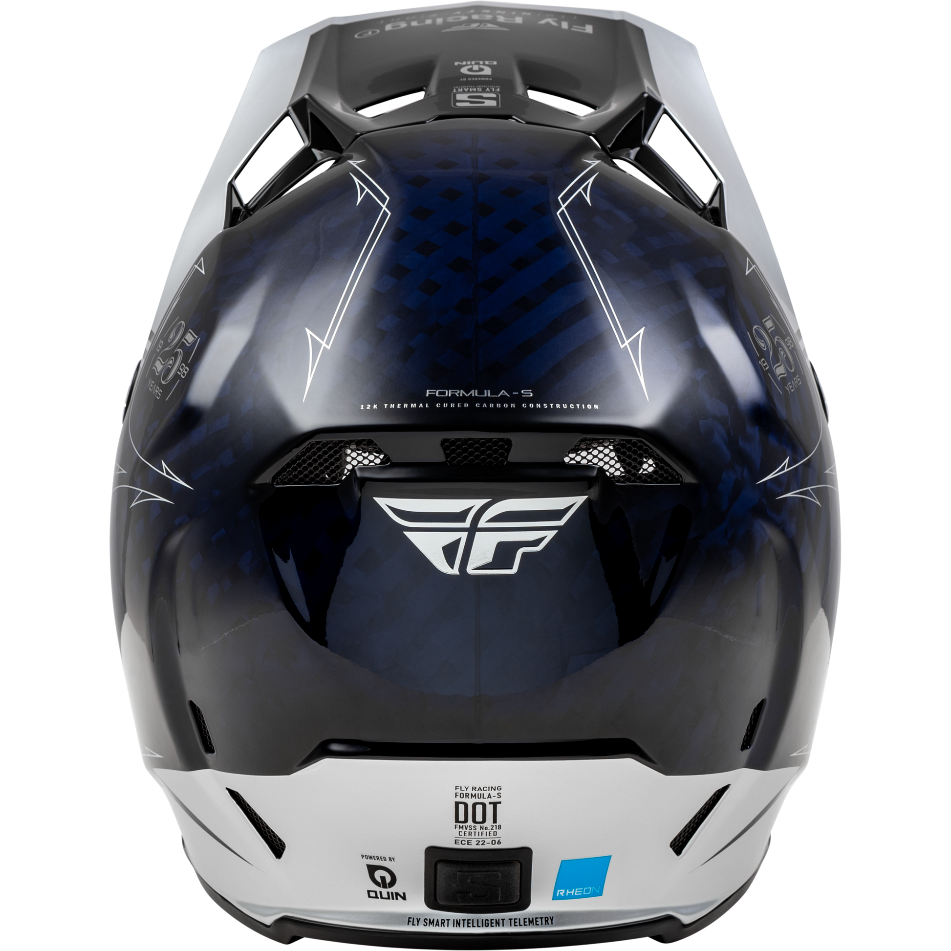 Youth Formula S Carbon Legacy Helmet Blue Carbon/Silver Yl