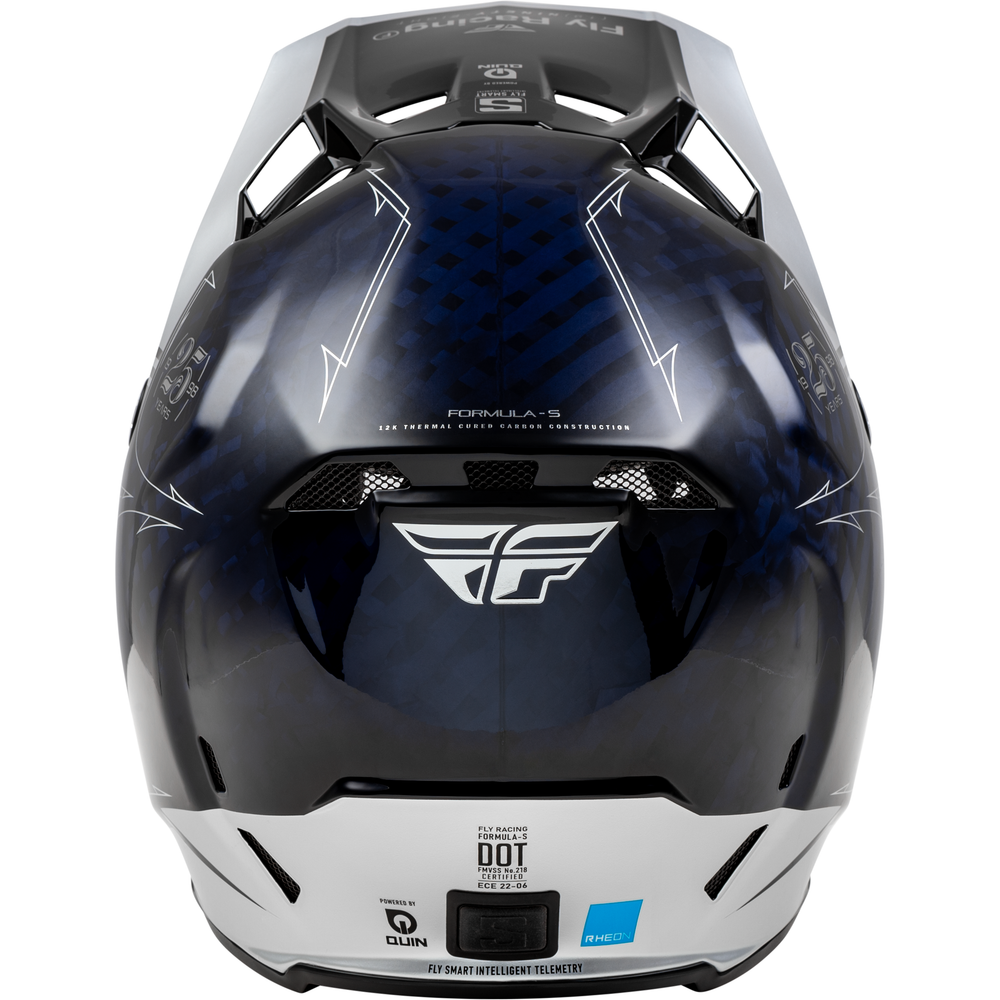 Formula S Carbon Legacy Helmet Blue Carbon/Silver 2x
