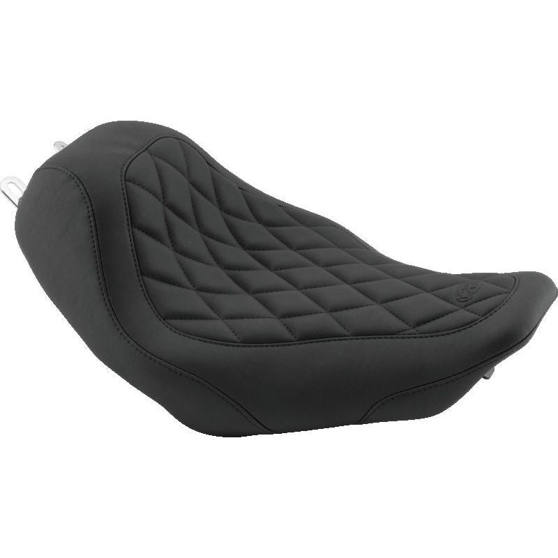 Mustang 08-21 Harley Electra Glide Std,Rd Glide,Rd King,Str Glide Solo Seat Diamond Stitch -Brown