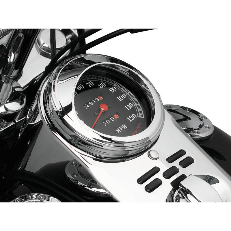 Kuryakyn Speedometer Trim Ring With Visor Chrome