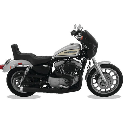 Mustang 08-21 HD Electra Glide,Rd Glide,Rd King,Str Glide Driver Backrest - Black w/ Blue Stitching