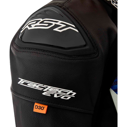 Tractech Evo D3o Jacket Blk/Blue Leather Md