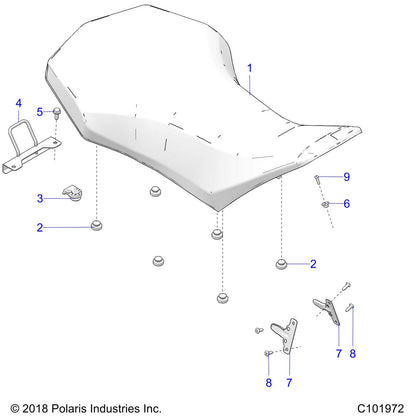 Polaris ATV Cut & Sew Seat - 2689807