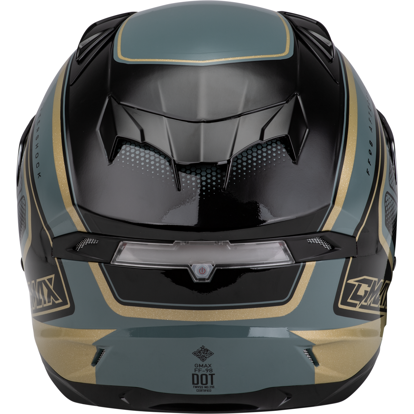 Ff 98 Aftershock Helmet Grey/Metallic Gold Md