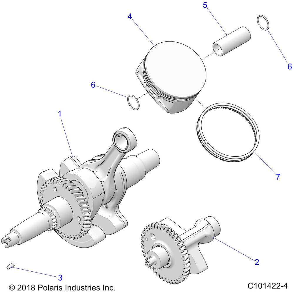 
                      
                        Polaris ATV Crankshaft Kit, Genuine OEM Part 2206356, Qty 1
                      
                    
