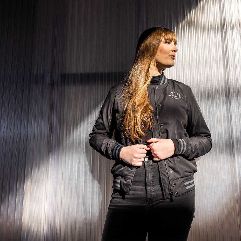 
                      
                        Indian Motorcycle Women's Casual Bomber, Black - XL - 286281609
                      
                    