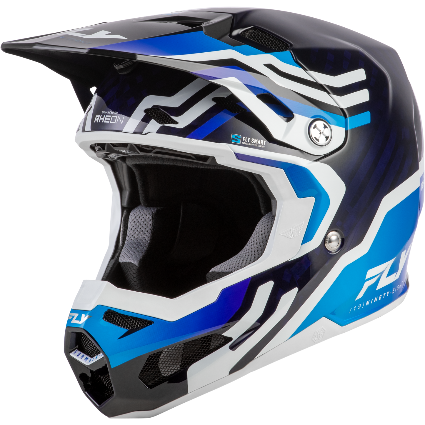 Formula S Carbon Byte Helmet Blue Carbon/Blue/White Lg